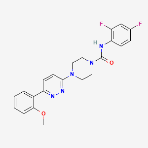 molecular formula C22H21F2N5O2 B3402891 N-(2,4-difluorophenyl)-4-(6-(2-methoxyphenyl)pyridazin-3-yl)piperazine-1-carboxamide CAS No. 1070958-12-1