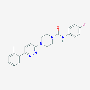 molecular formula C22H22FN5O B3402897 N-(4-fluorophenyl)-4-(6-(o-tolyl)pyridazin-3-yl)piperazine-1-carboxamide CAS No. 1070959-03-3