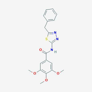 molecular formula C19H19N3O4S B340290 N-(5-benzyl-1,3,4-thiadiazol-2-yl)-3,4,5-trimethoxybenzamide 