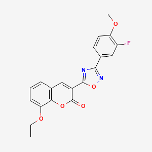 molecular formula C20H15FN2O5 B3402908 8-ethoxy-3-[3-(3-fluoro-4-methoxyphenyl)-1,2,4-oxadiazol-5-yl]-2H-chromen-2-one CAS No. 1088200-65-0