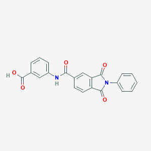 molecular formula C22H14N2O5 B340291 3-{[(1,3-dioxo-2-phenyl-2,3-dihydro-1H-isoindol-5-yl)carbonyl]amino}benzoic acid 
