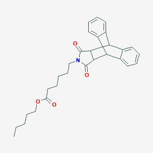 molecular formula C29H33NO4 B340292 pentyl 6-(12,14-dioxo-11,12,14,15-tetrahydro-9H-9,10-[3,4]epipyrroloanthracen-13(10H)-yl)hexanoate 