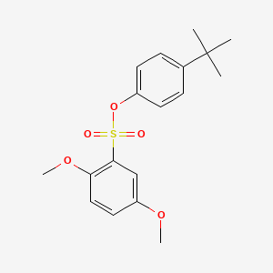 molecular formula C18H22O5S B3402931 4-Tert-butylphenyl 2,5-dimethoxybenzene-1-sulfonate CAS No. 1095949-11-3