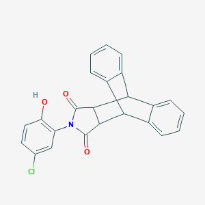 molecular formula C24H16ClNO3 B340294 17-(5-Chloro-2-hydroxyphenyl)-17-azapentacyclo[6.6.5.0~2,7~.0~9,14~.0~15,19~]nonadeca-2,4,6,9,11,13-hexaene-16,18-dione (non-preferred name) 