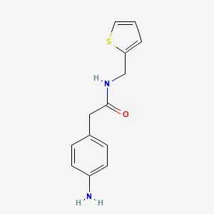 molecular formula C13H14N2OS B3402942 2-(4-aminophenyl)-N-(thiophen-2-ylmethyl)acetamide CAS No. 1099661-02-5