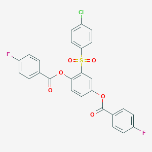 2-[(4-Chlorophenyl)sulfonyl]-4-[(4-fluorobenzoyl)oxy]phenyl 4-fluorobenzoate