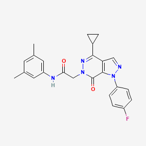2-(4-cyclopropyl-1-(4-fluorophenyl)-7-oxo-1H-pyrazolo[3,4-d]pyridazin-6(7H)-yl)-N-(3,5-dimethylphenyl)acetamide