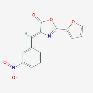 molecular formula C14H8N2O5 B340302 2-Furan-2-yl-4-(3-nitro-benzylidene)-4H-oxazol-5-one 
