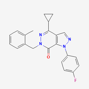 molecular formula C22H19FN4O B3403033 4-cyclopropyl-1-(4-fluorophenyl)-6-(2-methylbenzyl)-1H-pyrazolo[3,4-d]pyridazin-7(6H)-one CAS No. 1105201-67-9