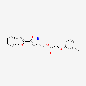 molecular formula C21H17NO5 B3403037 (5-(Benzofuran-2-yl)isoxazol-3-yl)methyl 2-(m-tolyloxy)acetate CAS No. 1105202-88-7