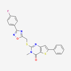 N-(3-phenylpropyl)-2-{[3-(phenylthio)pyrazin-2-yl]thio}acetamide