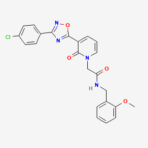 2-[3-[3-(4-chlorophenyl)-1,2,4-oxadiazol-5-yl]-2-oxopyridin-1(2H)-yl]-N-(2-methoxybenzyl)acetamide