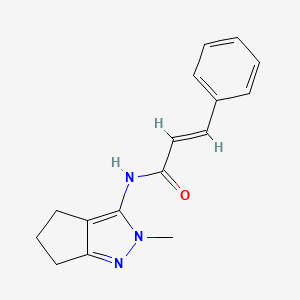 molecular formula C16H17N3O B3403128 N-(2-methyl-2,4,5,6-tetrahydrocyclopenta[c]pyrazol-3-yl)cinnamamide CAS No. 1105221-32-6