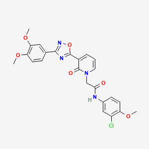 molecular formula C24H21ClN4O6 B3403154 N-(3-chloro-4-methoxyphenyl)-2-[3-[3-(3,4-dimethoxyphenyl)-1,2,4-oxadiazol-5-yl]-2-oxopyridin-1(2H)-yl]acetamide CAS No. 1105225-88-4