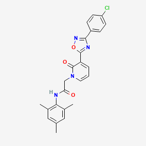 molecular formula C24H21ClN4O3 B3403179 2-(3-(3-(4-chlorophenyl)-1,2,4-oxadiazol-5-yl)-2-oxopyridin-1(2H)-yl)-N-mesitylacetamide CAS No. 1105231-89-7
