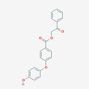 molecular formula C21H16O5 B340318 2-Oxo-2-phenylethyl 4-(4-hydroxyphenoxy)benzoate 