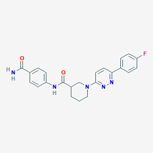 N-(4-carbamoylphenyl)-1-(6-(4-fluorophenyl)pyridazin-3-yl)piperidine-3-carboxamide