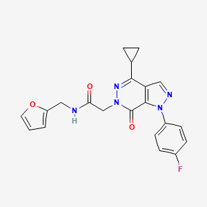 2-(4-cyclopropyl-1-(4-fluorophenyl)-7-oxo-1H-pyrazolo[3,4-d]pyridazin-6(7H)-yl)-N-(furan-2-ylmethyl)acetamide