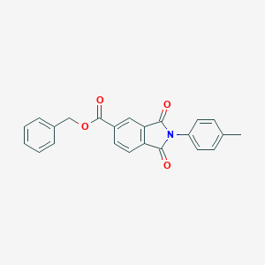molecular formula C23H17NO4 B340322 Benzyl 2-(4-methylphenyl)-1,3-dioxo-5-isoindolinecarboxylate 