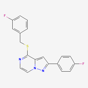 4-[(3-Fluorobenzyl)thio]-2-(4-fluorophenyl)pyrazolo[1,5-a]pyrazine