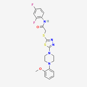 molecular formula C21H21F2N5O2S2 B3403257 N-(2,4-difluorophenyl)-2-((5-(4-(2-methoxyphenyl)piperazin-1-yl)-1,3,4-thiadiazol-2-yl)thio)acetamide CAS No. 1105252-46-7