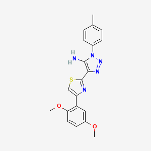 4-(4-(2,5-dimethoxyphenyl)thiazol-2-yl)-1-(p-tolyl)-1H-1,2,3-triazol-5-amine