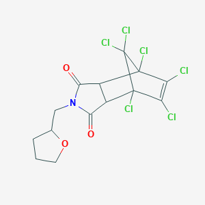 molecular formula C14H11Cl6NO3 B340330 4,5,6,7,8,8-hexachloro-2-(tetrahydrofuran-2-ylmethyl)-3a,4,7,7a-tetrahydro-1H-4,7-methanoisoindole-1,3(2H)-dione 