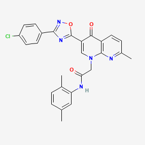 molecular formula C27H22ClN5O3 B3403310 N-(4-chlorobenzyl)-2-[2-(3,4-dimethylphenyl)-4-oxo-3,4-dihydro-5H-pyrido[2,3-b][1,4]diazepin-5-yl]acetamide CAS No. 1112367-70-0