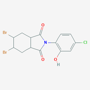 molecular formula C14H12Br2ClNO3 B340334 5,6-dibromo-2-(4-chloro-2-hydroxyphenyl)hexahydro-1H-isoindole-1,3(2H)-dione 