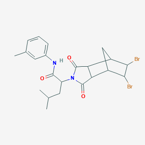 molecular formula C22H26Br2N2O3 B340337 2-(5,6-dibromo-1,3-dioxooctahydro-2H-4,7-methanoisoindol-2-yl)-4-methyl-N-(3-methylphenyl)pentanamide 