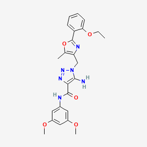 molecular formula C24H26N6O5 B3403372 5-amino-N-(3,5-dimethoxyphenyl)-1-{[2-(2-ethoxyphenyl)-5-methyl-1,3-oxazol-4-yl]methyl}-1H-1,2,3-triazole-4-carboxamide CAS No. 1112434-14-6