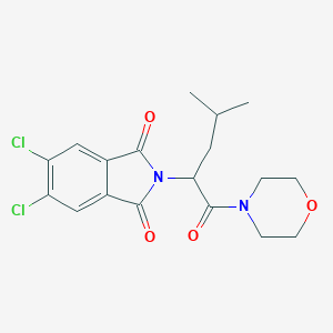 molecular formula C18H20Cl2N2O4 B340338 5,6-dichloro-2-[3-methyl-1-(morpholin-4-ylcarbonyl)butyl]-1H-isoindole-1,3(2H)-dione 