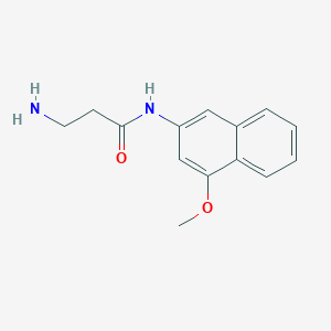 molecular formula C14H16N2O2 B034034 3-amino-N-(4-methoxynaphthalen-2-yl)propanamide CAS No. 100900-10-5