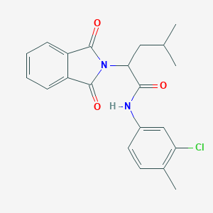 molecular formula C21H21ClN2O3 B340341 N-(3-chloro-4-methylphenyl)-2-(1,3-dioxo-1,3-dihydro-2H-isoindol-2-yl)-4-methylpentanamide 