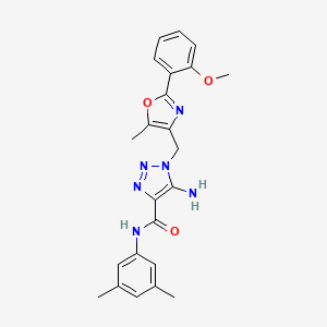 molecular formula C23H24N6O3 B3403410 5-amino-N-(3,5-dimethylphenyl)-1-{[2-(2-methoxyphenyl)-5-methyl-1,3-oxazol-4-yl]methyl}-1H-1,2,3-triazole-4-carboxamide CAS No. 1113104-52-1