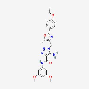5-amino-N-(3,5-dimethoxyphenyl)-1-{[2-(4-ethoxyphenyl)-5-methyl-1,3-oxazol-4-yl]methyl}-1H-1,2,3-triazole-4-carboxamide