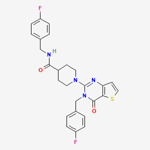 molecular formula C26H24F2N4O2S B3403416 (4S)-3-(4-fluorobenzoyl)-N-[2-(1,3-thiazol-4-yl)ethyl]-1,3-thiazolidine-4-carboxamide CAS No. 1113105-30-8