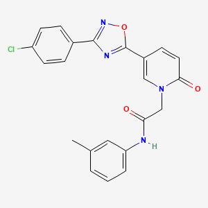 molecular formula C22H17ClN4O3 B3403424 2-methyl-5-[5-(morpholin-4-ylcarbonyl)-1,2,4-oxadiazol-3-yl]-N-1-naphthylthiophene-3-sulfonamide CAS No. 1113105-82-0