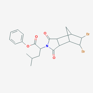 molecular formula C21H23Br2NO4 B340344 phenyl 2-(5,6-dibromo-1,3-dioxooctahydro-2H-4,7-methanoisoindol-2-yl)-4-methylpentanoate 