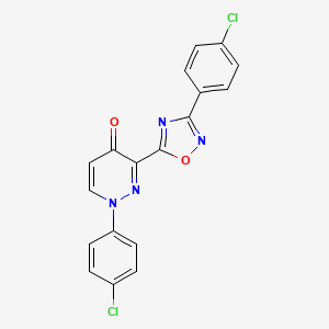 2-(1,1-dioxido-4H-1,2,4-benzothiadiazin-4-yl)-N-[3-(methylthio)phenyl]acetamide