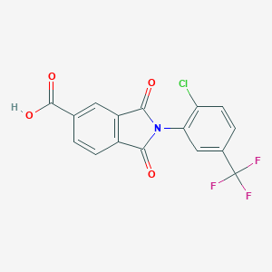 molecular formula C16H7ClF3NO4 B340345 2-[2-Chloro-5-(trifluoromethyl)phenyl]-1,3-dioxo-5-isoindolinecarboxylic acid 