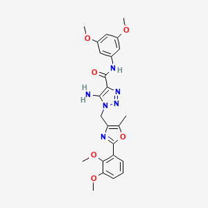 molecular formula C24H26N6O6 B3403463 5-amino-N-(3,5-dimethoxyphenyl)-1-{[2-(2,3-dimethoxyphenyl)-5-methyl-1,3-oxazol-4-yl]methyl}-1H-1,2,3-triazole-4-carboxamide CAS No. 1115900-71-4
