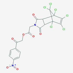 molecular formula C19H10Cl6N2O7 B340347 [2-(4-Nitrophenyl)-2-oxoethyl] 2-(1,7,8,9,10,10-hexachloro-3,5-dioxo-4-azatricyclo[5.2.1.02,6]dec-8-en-4-yl)acetate 