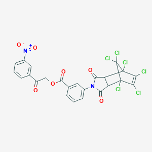 molecular formula C24H12Cl6N2O7 B340348 [2-(3-Nitrophenyl)-2-oxoethyl] 3-(1,7,8,9,10,10-hexachloro-3,5-dioxo-4-azatricyclo[5.2.1.02,6]dec-8-en-4-yl)benzoate 