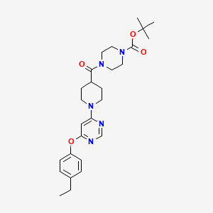 molecular formula C27H37N5O4 B3403480 Tert-butyl 4-(1-(6-(4-ethylphenoxy)pyrimidin-4-yl)piperidine-4-carbonyl)piperazine-1-carboxylate CAS No. 1115998-95-2