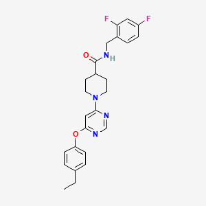 N-(2,4-difluorobenzyl)-1-[6-(4-ethylphenoxy)pyrimidin-4-yl]piperidine-4-carboxamide