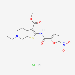Methyl 6-isopropyl-2-(5-nitrofuran-2-carboxamido)-4,5,6,7-tetrahydrothieno[2,3-c]pyridine-3-carboxylate hydrochloride