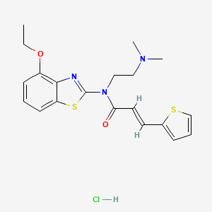 molecular formula C20H24ClN3O2S2 B3403513 (E)-N-(2-(dimethylamino)ethyl)-N-(4-ethoxybenzo[d]thiazol-2-yl)-3-(thiophen-2-yl)acrylamide hydrochloride CAS No. 1135224-57-5