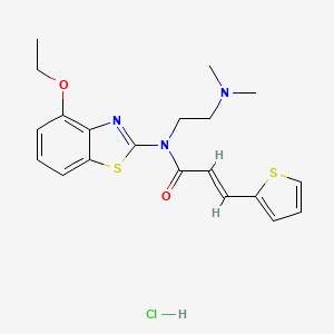 (2E)-N-[2-(dimethylamino)ethyl]-N-(4-ethoxy-1,3-benzothiazol-2-yl)-3-(thiophen-2-yl)prop-2-enamide hydrochloride