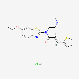 molecular formula C20H24ClN3O2S2 B3403517 (E)-N-(2-(dimethylamino)ethyl)-N-(6-ethoxybenzo[d]thiazol-2-yl)-3-(thiophen-2-yl)acrylamide hydrochloride CAS No. 1135225-05-6